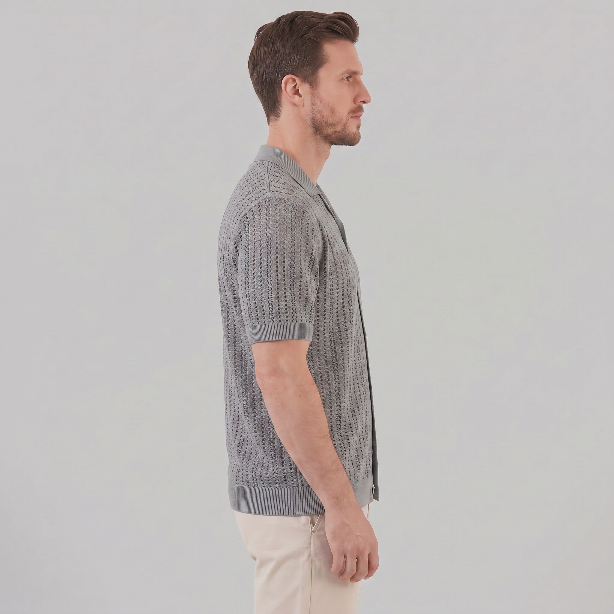 Men's Airy Knit Casual Summer Shirt