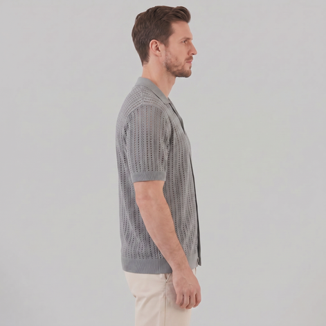 Men's Airy Knit Casual Summer Shirt