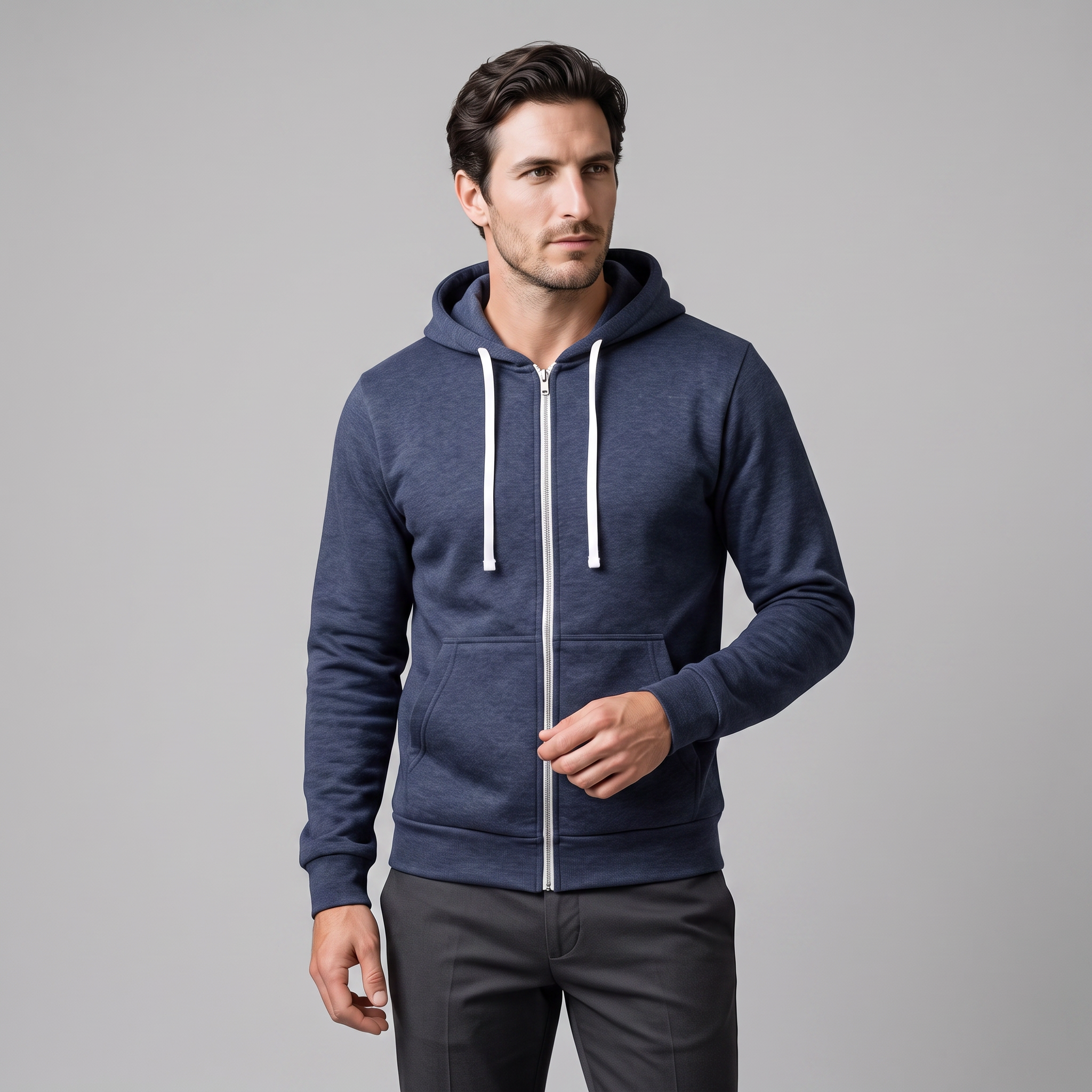 Men's Autumn Fleece Hoodie Vest