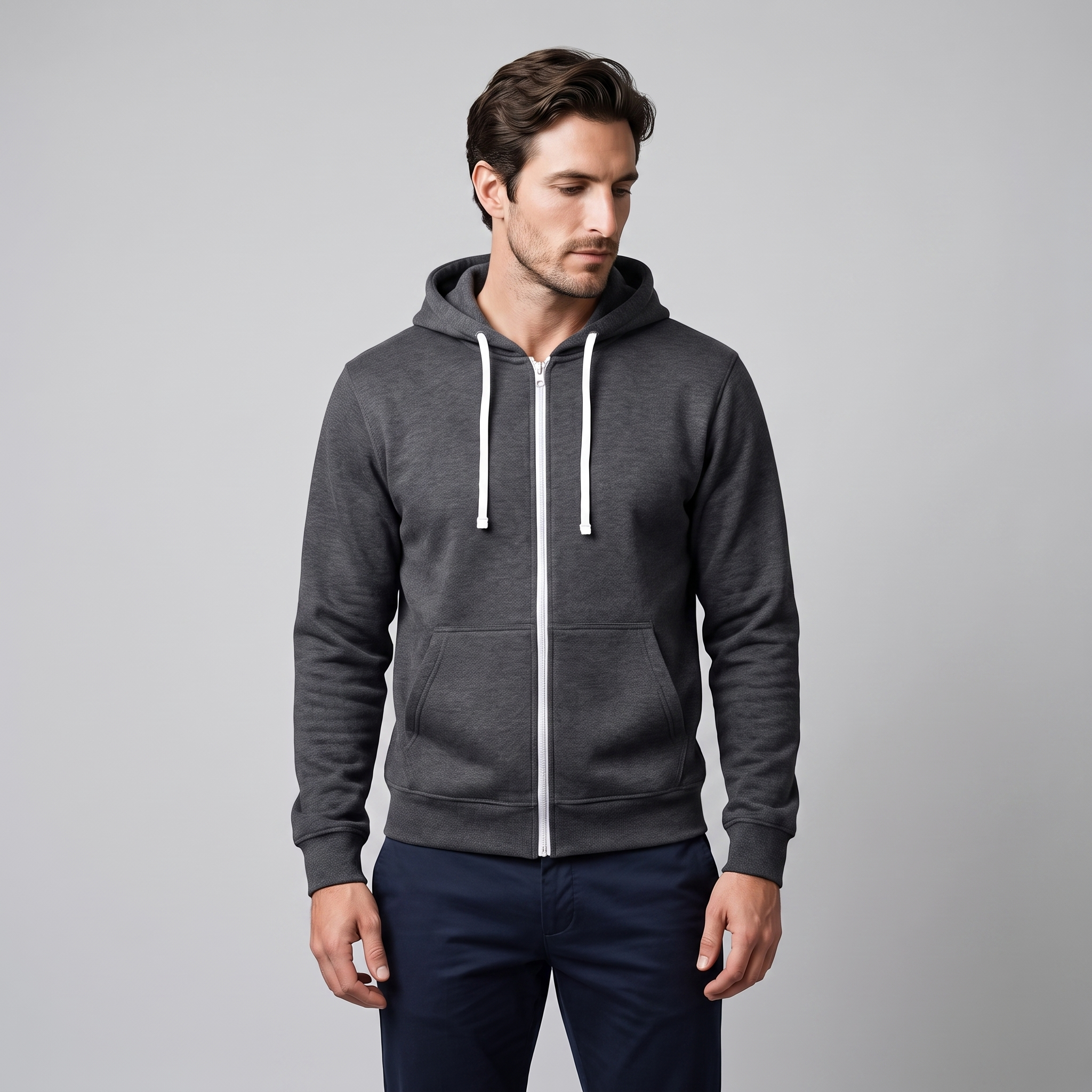 Men's Autumn Fleece Hoodie Vest
