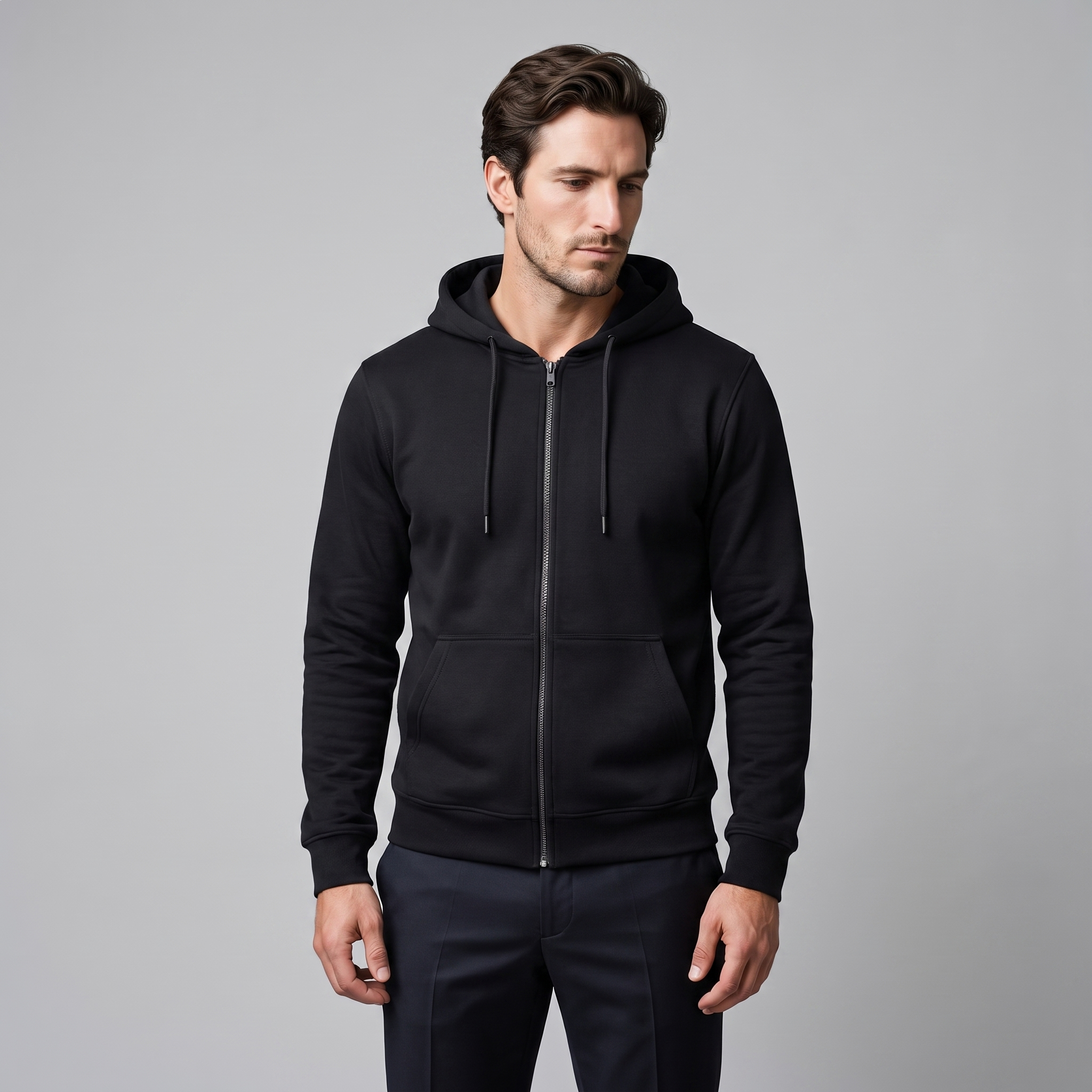 Men's Autumn Fleece Hoodie Vest