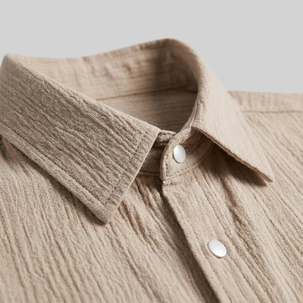 Men's Autumn Textured Long Sleeve Shirt