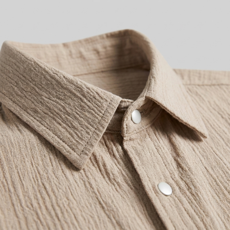 Men's Autumn Textured Long Sleeve Shirt