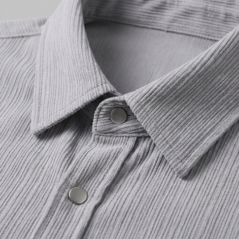 Men's Autumn Textured Long Sleeve Shirt