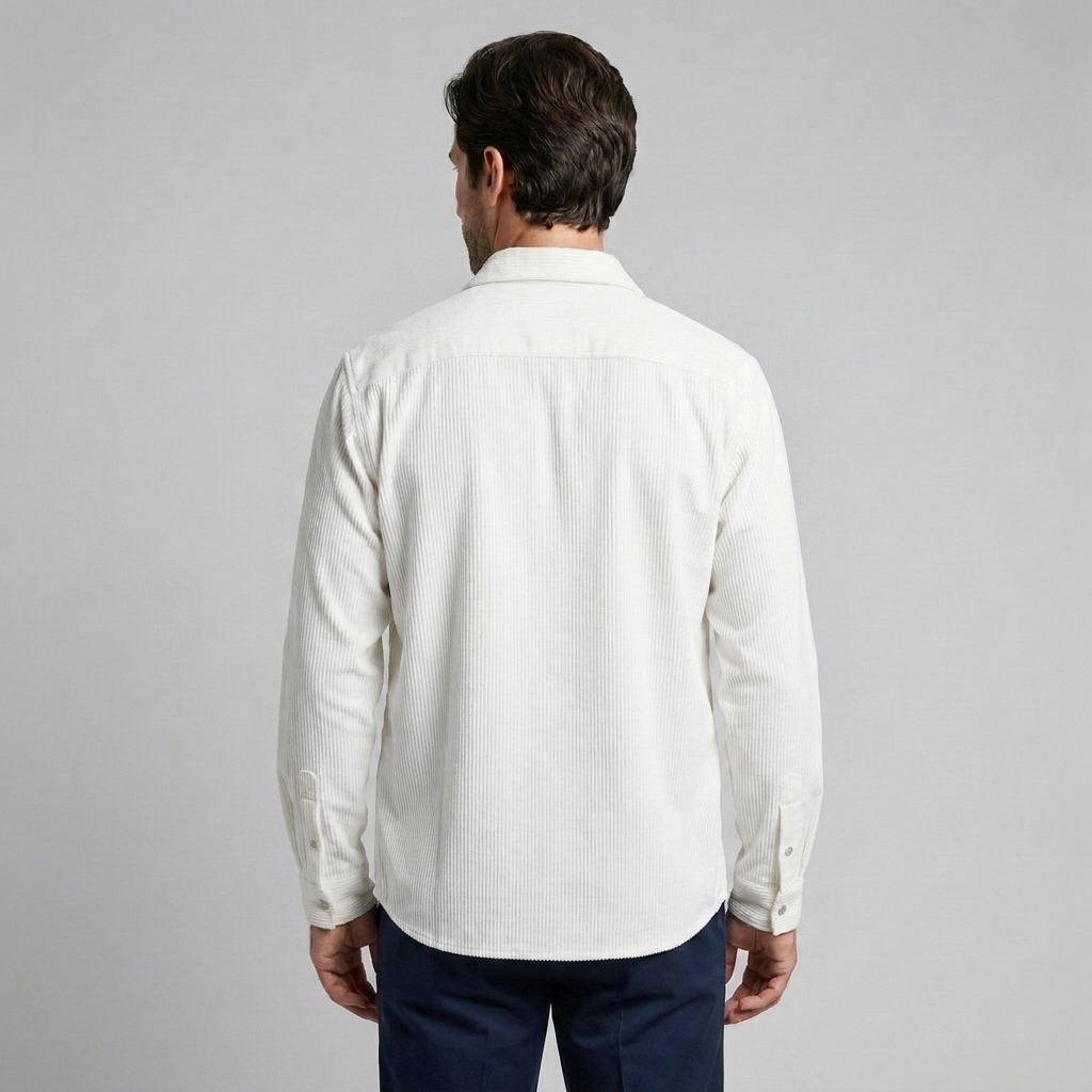 Men's Autumn Textured Long Sleeve Shirt