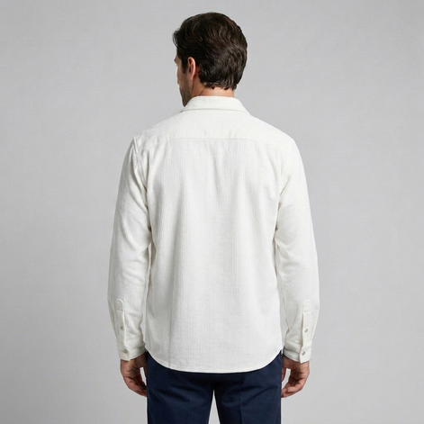 Men's Autumn Textured Long Sleeve Shirt