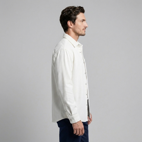 Men's Autumn Textured Long Sleeve Shirt