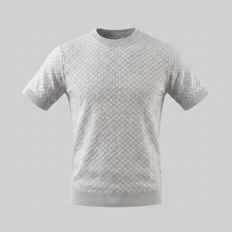Men's Basket Weave Knit T-Shirt