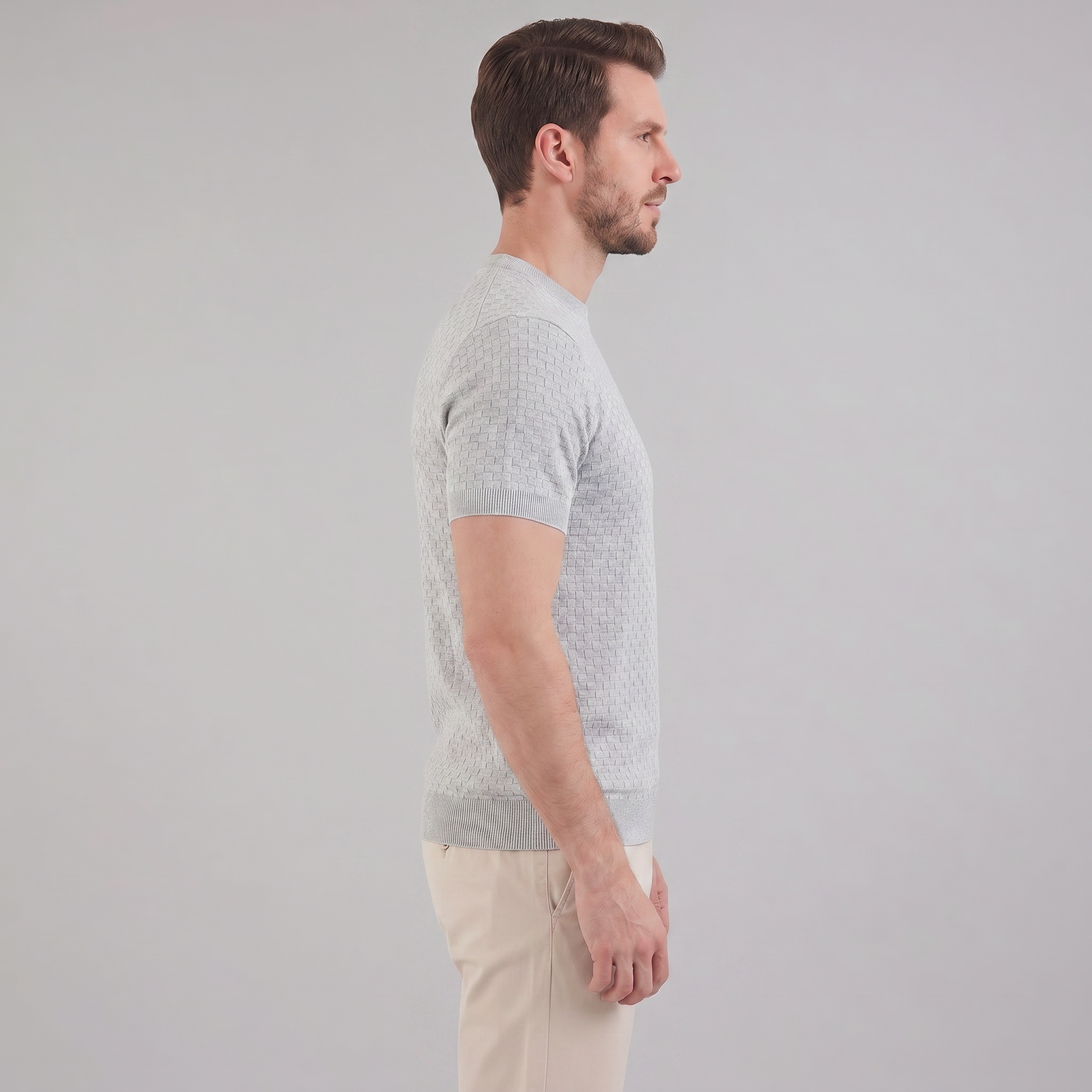 Men's Basket Weave Knit T-Shirt