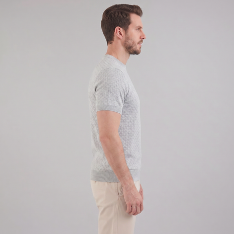 Men's Basket Weave Knit T-Shirt