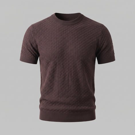 Men's Basket Weave Knit T-Shirt