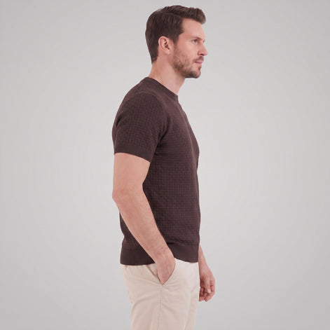 Men's Basket Weave Knit T-Shirt
