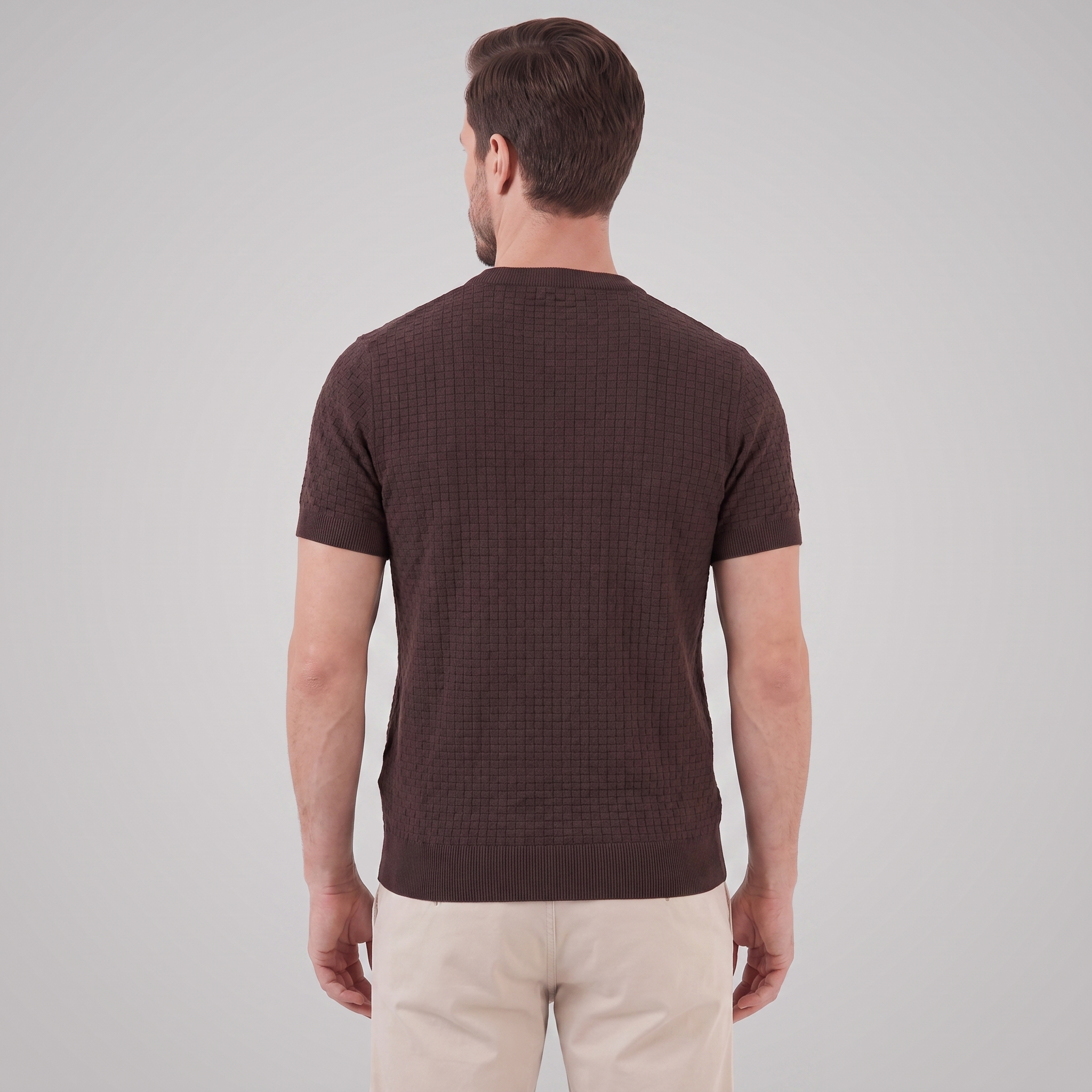 Men's Basket Weave Knit T-Shirt