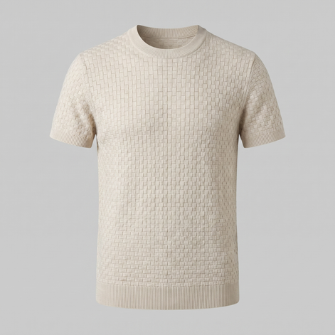 Men's Basket Weave Knit T-Shirt