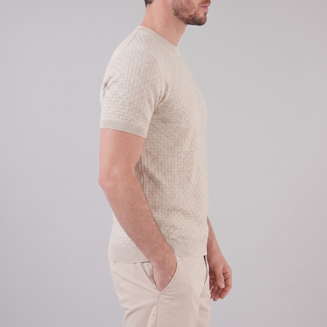 Men's Basket Weave Knit T-Shirt