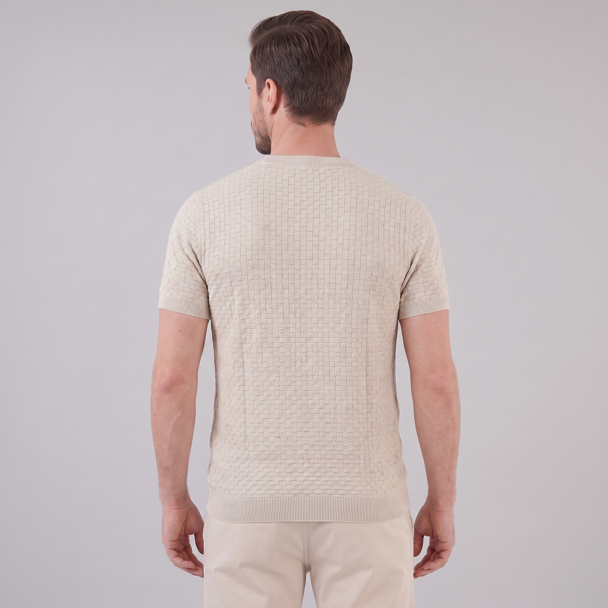 Men's Basket Weave Knit T-Shirt