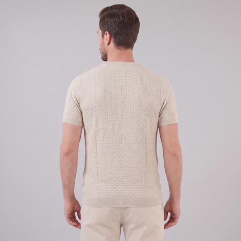 Men's Basket Weave Knit T-Shirt
