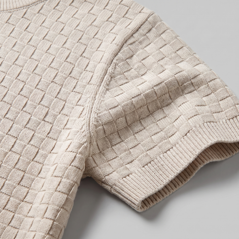 Men's Basket Weave Knit T-Shirt