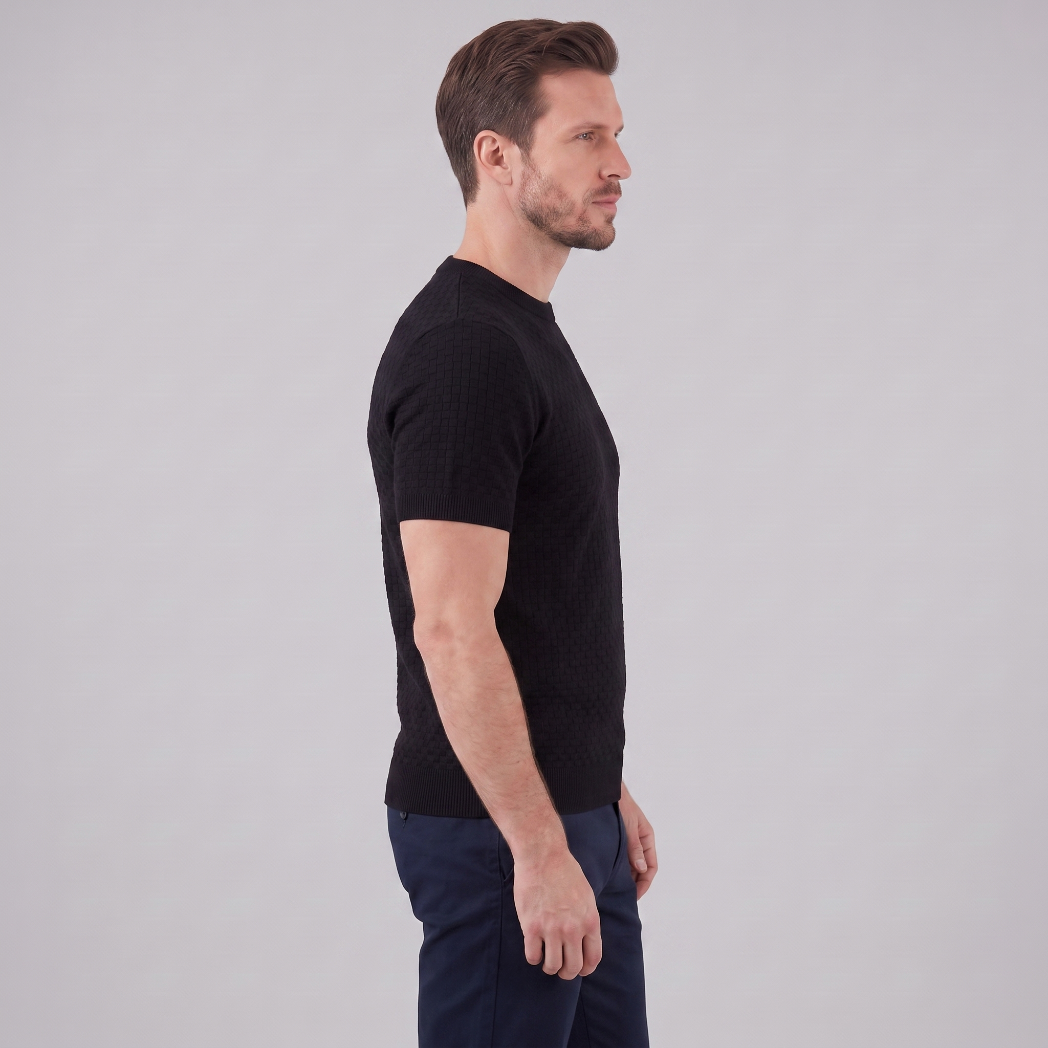 Men's Basket Weave Knit T-Shirt