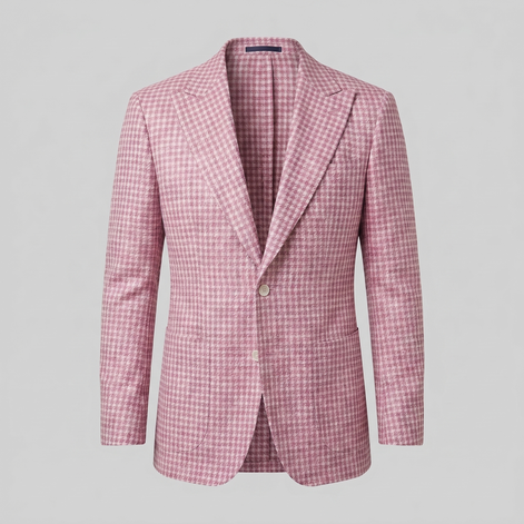 Men's Houndstooth Blazer Jacket for Smart Casual and Formal Wear
