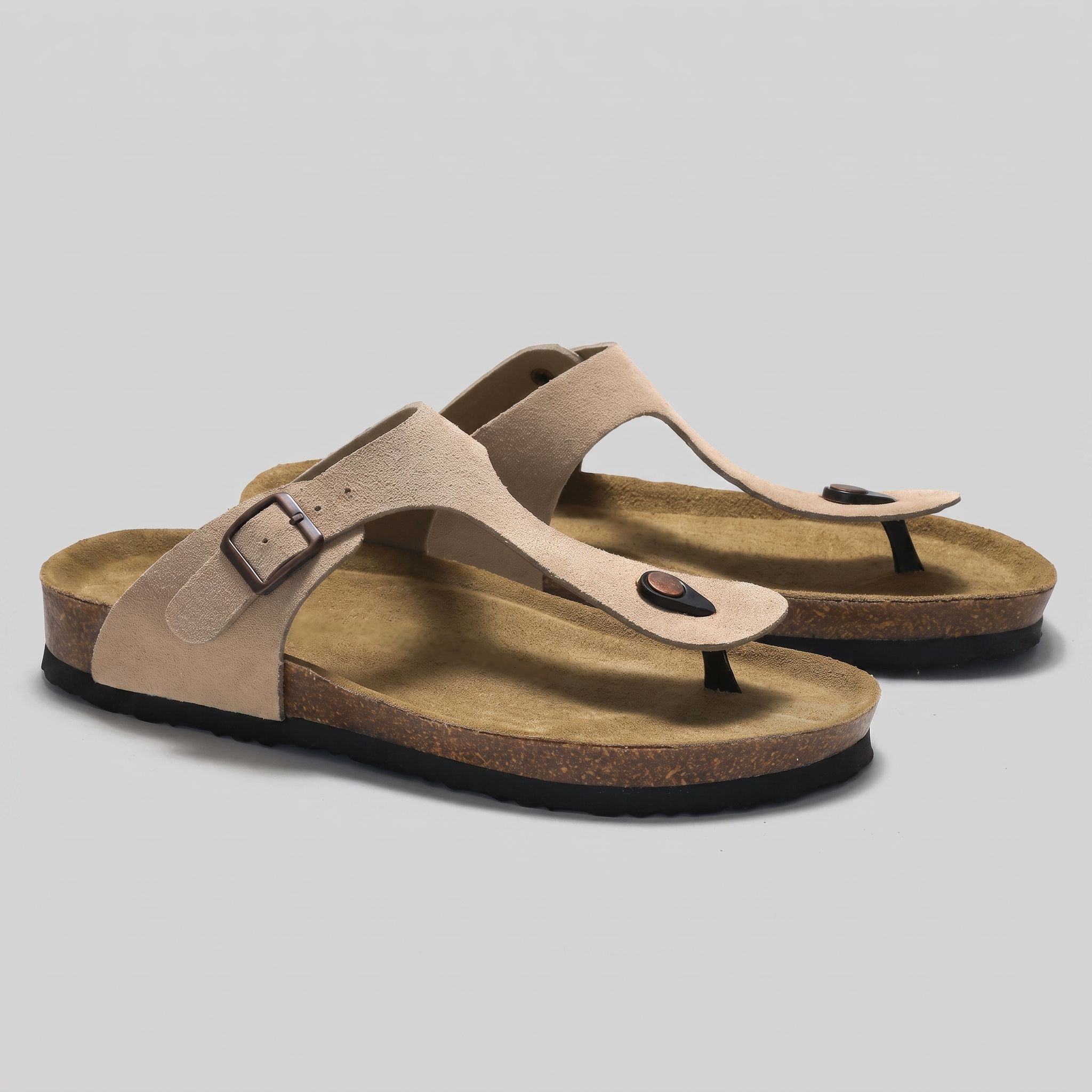 Men's Buckle Strap Flip Flop Sandals