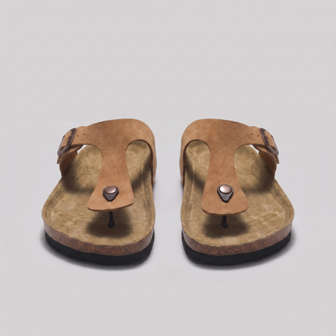 Men's Buckle Strap Flip Flop Sandals