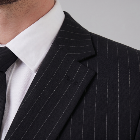 Men's Business Striped Blazer Suit Set