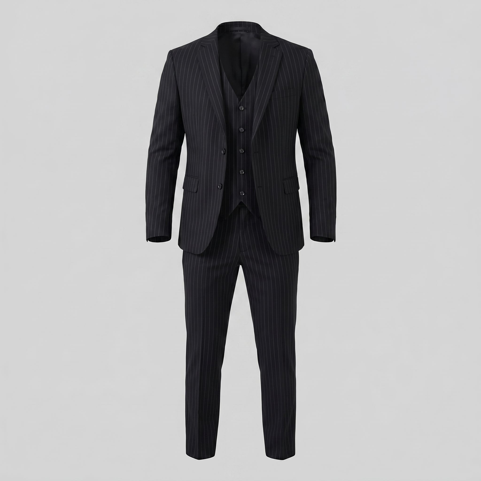 Men's Business Striped Blazer Suit Set