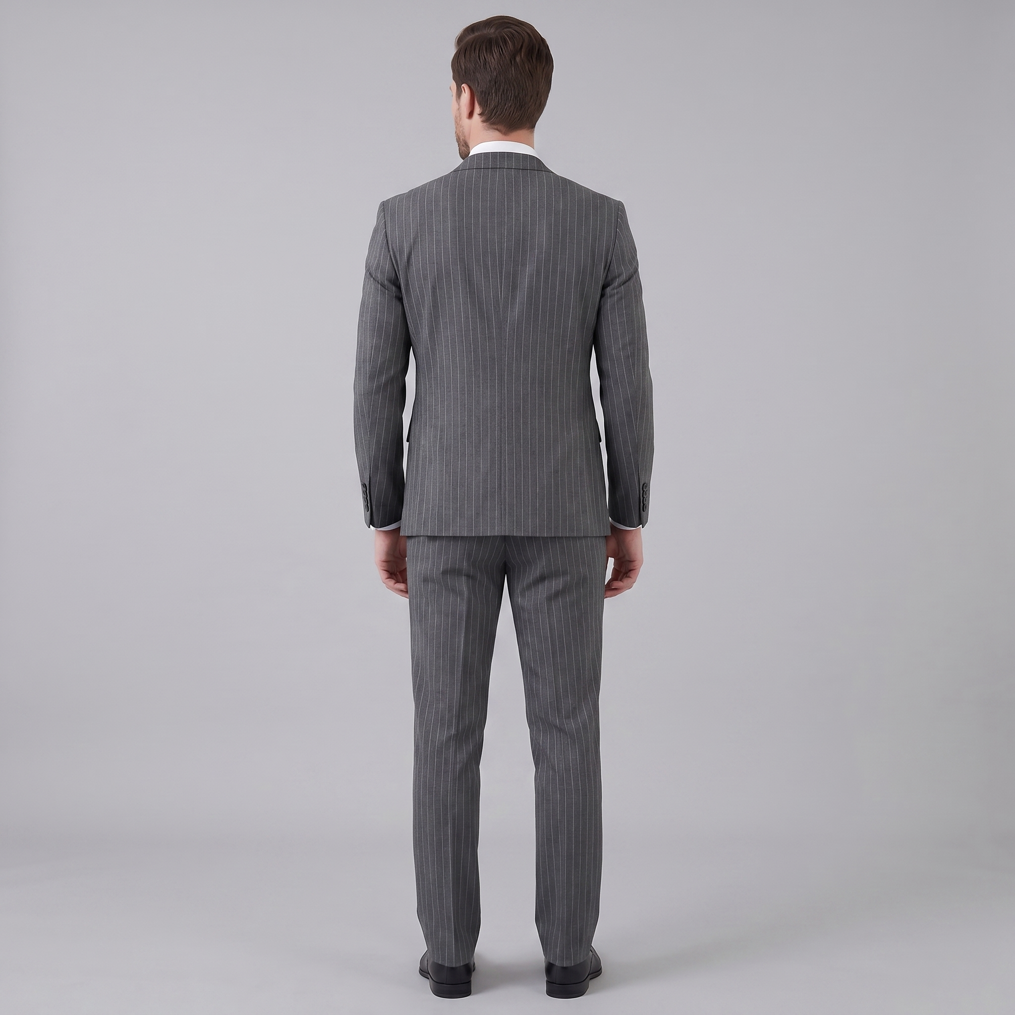 Men's Business Striped Blazer Suit Set