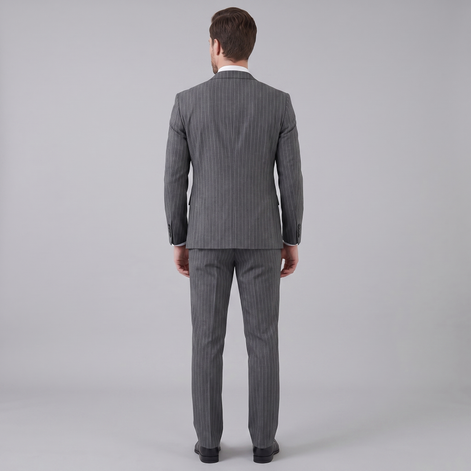 Men's Business Striped Blazer Suit Set