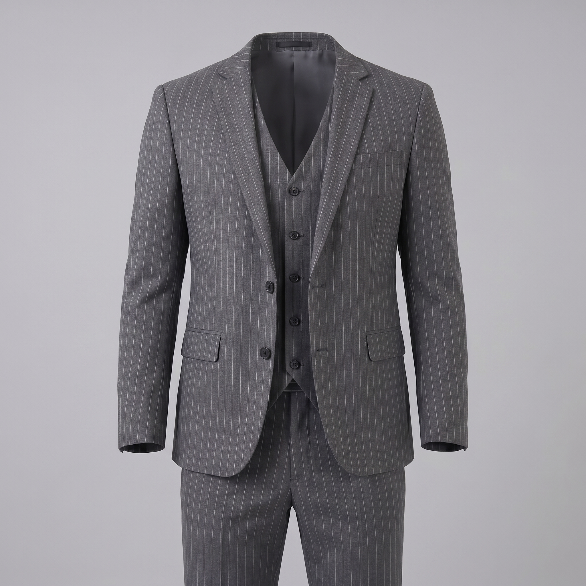 Men's Business Striped Blazer Suit Set