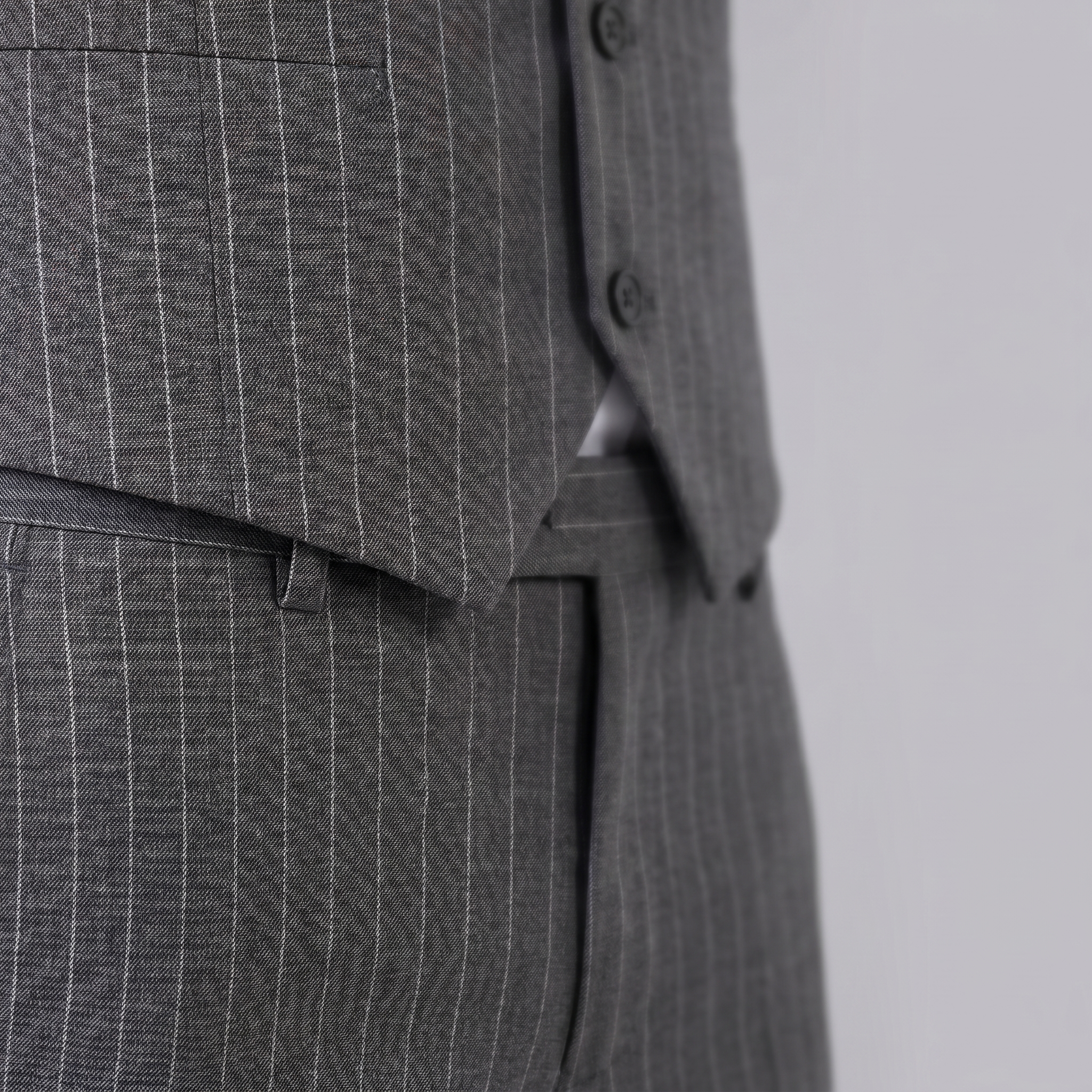 Men's Business Striped Blazer Suit Set