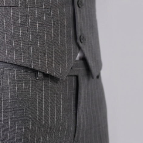 Men's Business Striped Blazer Suit Set