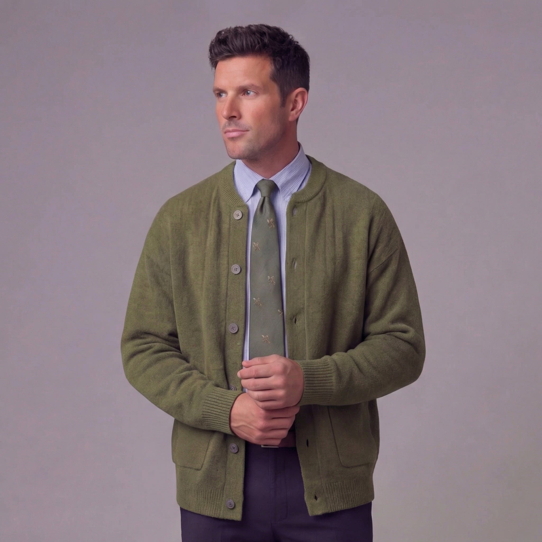 Men's Buttoned Cardigan