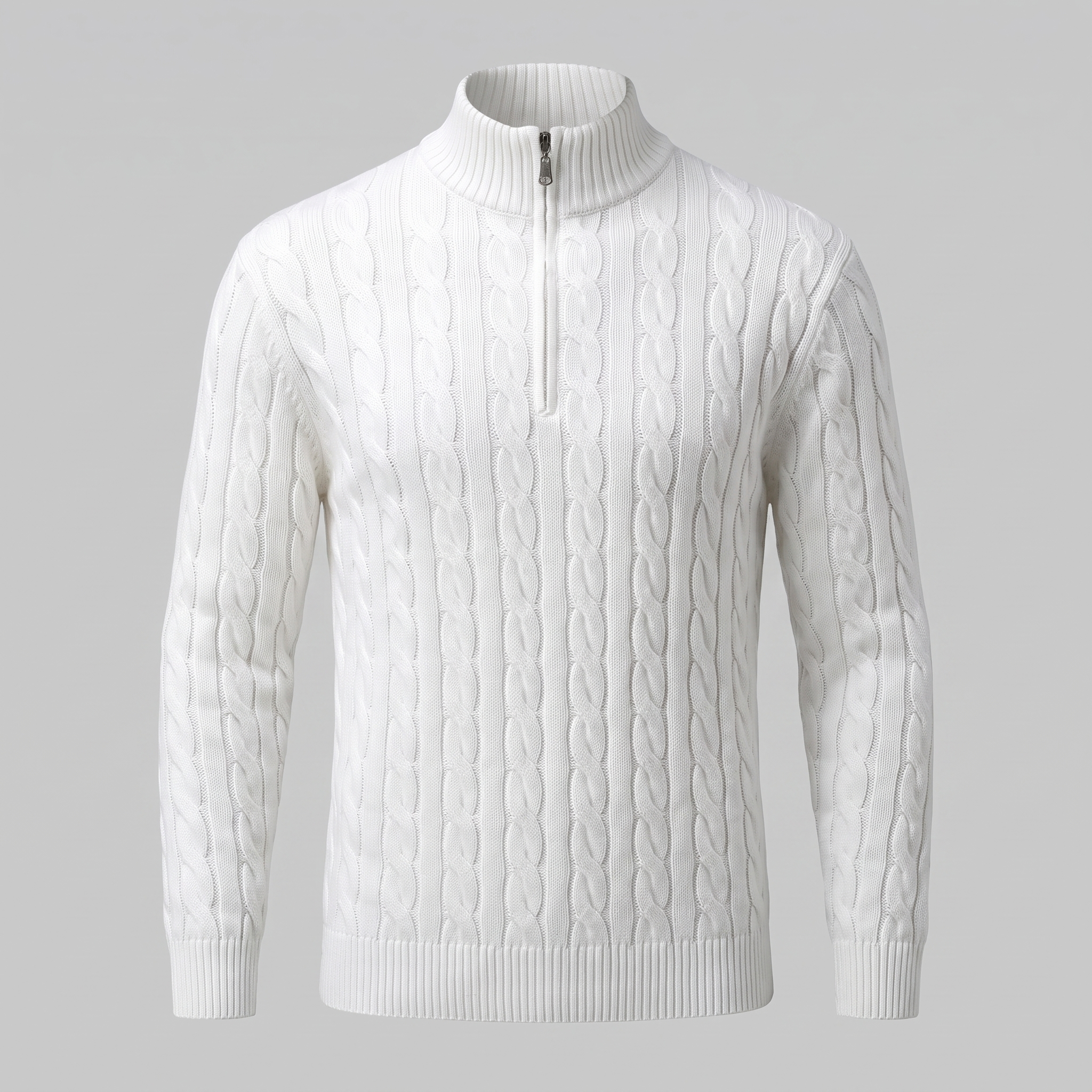 Men's Cable Knit Half-Zip Sweater