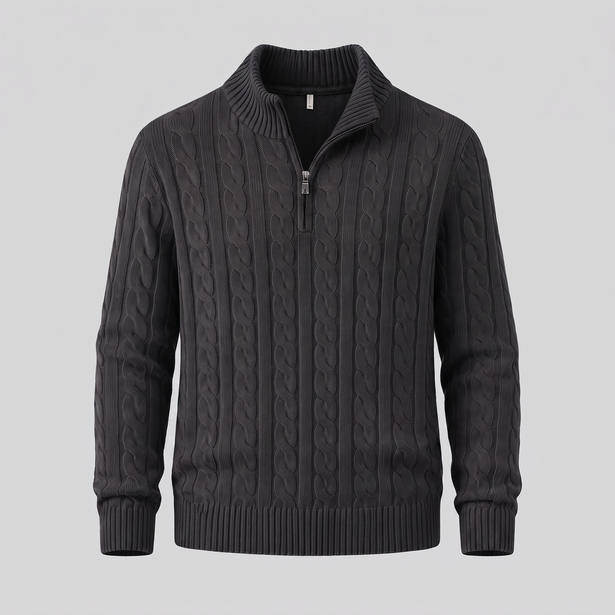Men's Cable Knit Half-Zip Sweater