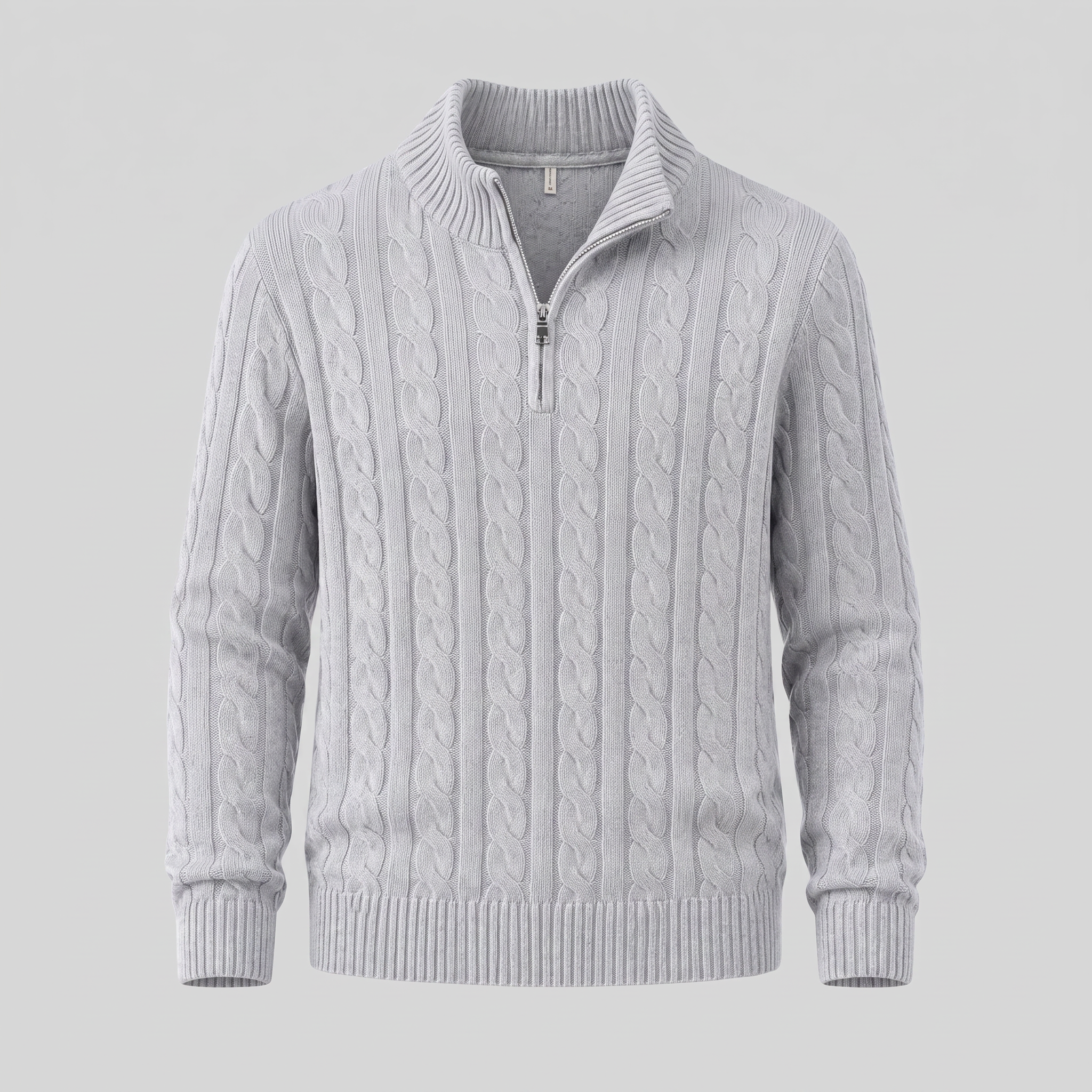 Men's Cable Knit Half-Zip Sweater