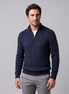 Men's Cable Knit Half-Zip Sweater