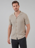 Men's Cable Knit Short Sleeve Shirt