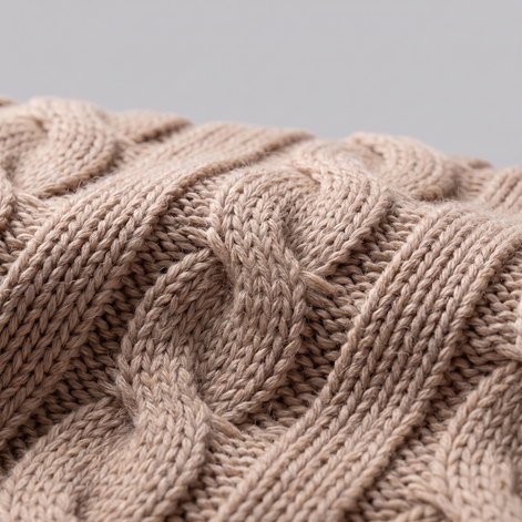 Men's Cable Knit Wool Crew Neck Sweater