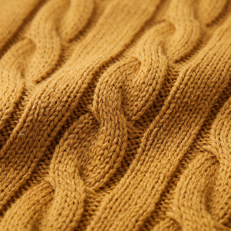 Men's Cable Knit Wool Crew Neck Sweater