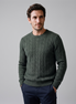 Men's Cable Knit Wool Crew Neck Sweater