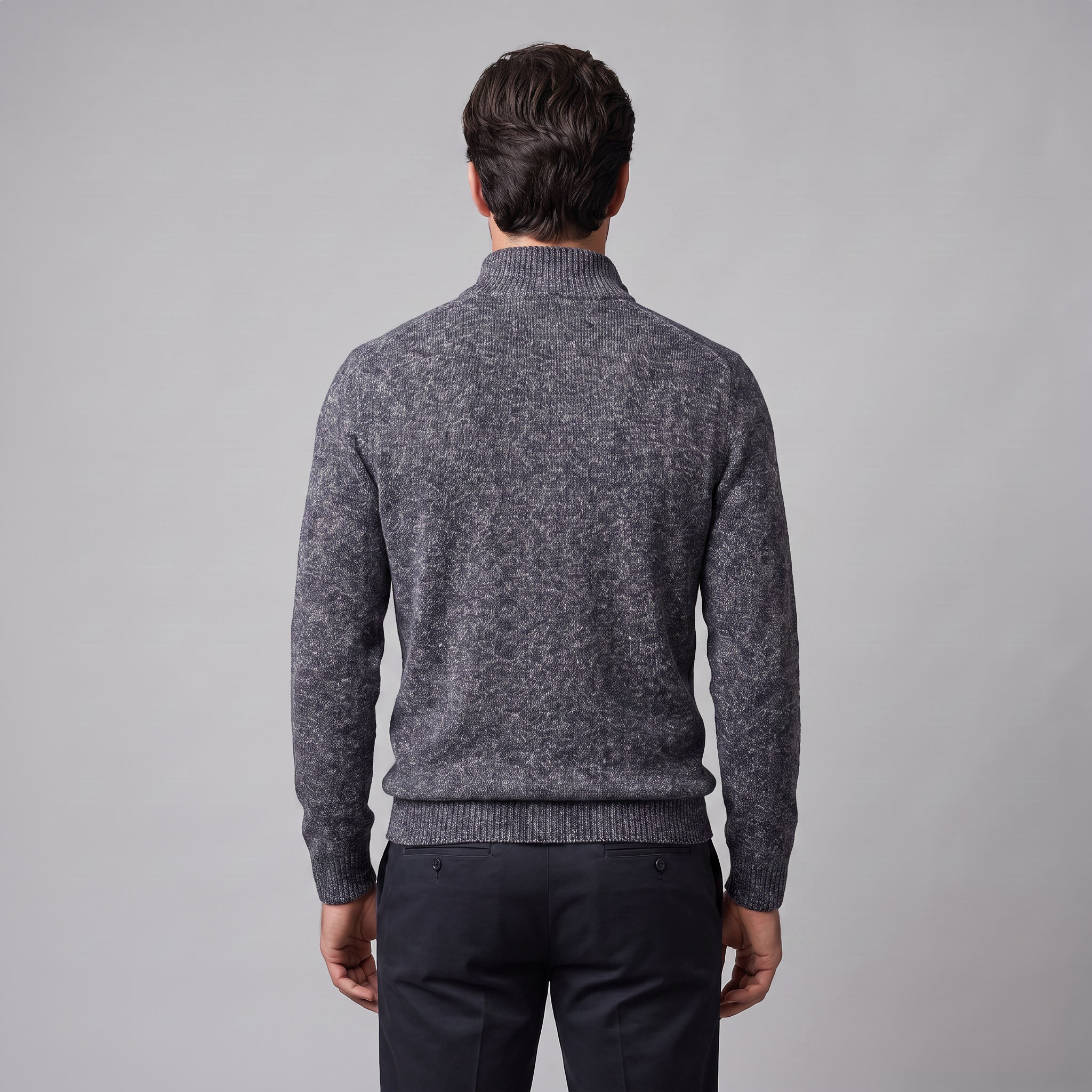 Men's Cable Knit Quarter-Zip Sweater