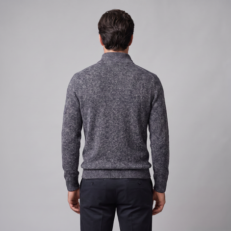 Men's Cable Knit Quarter-Zip Sweater