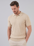 Men's Cable Texture Knit Polo