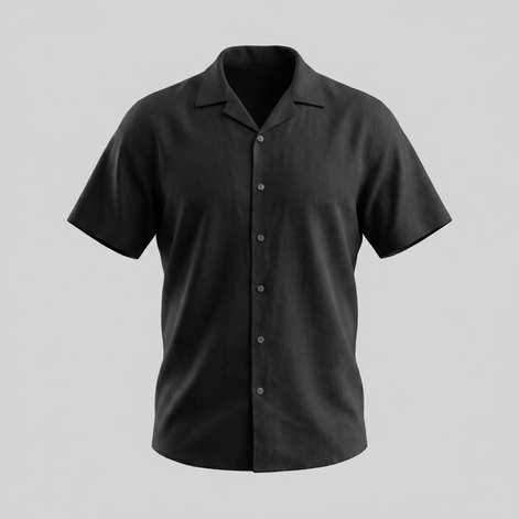Men's Camp Collar Short-Sleeve Shirt