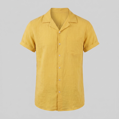Men's Camp Collar Short-Sleeve Shirt