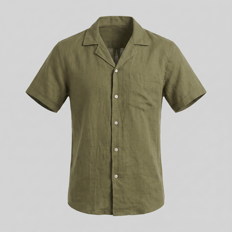 Men's Camp Collar Short-Sleeve Shirt