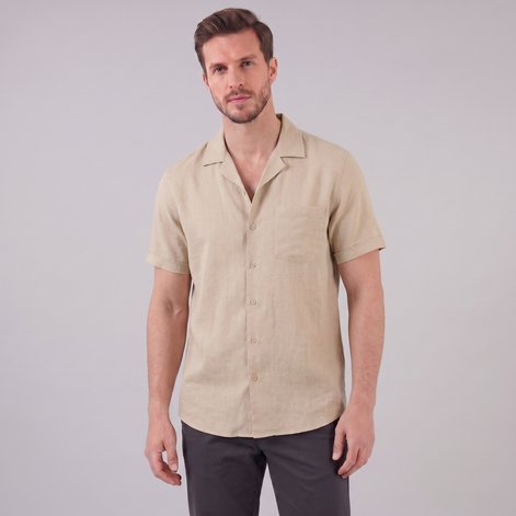 Men's Camp Collar Short-Sleeve Shirt