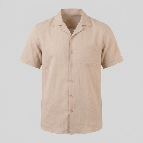 Men's Camp Collar Short-Sleeve Shirt